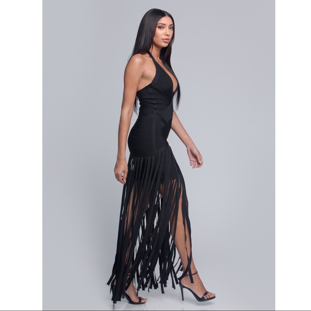 Bandage Fringe Maxi Dress